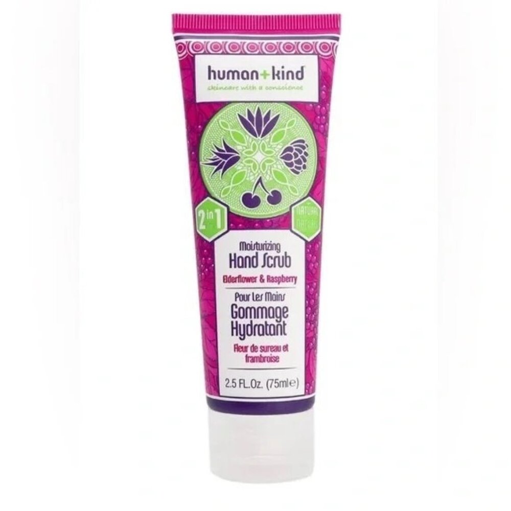 HUMAN+KIND Moisturizing Hand Scrub ELDERBERRY & RASBERRY NEW
